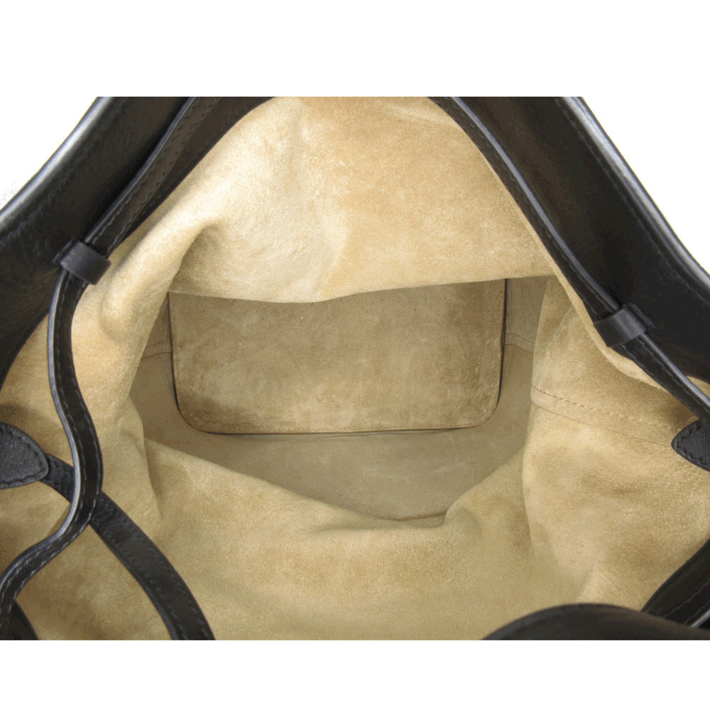CELINE drawstring shoulder bag leather black - Picture 6 of 8